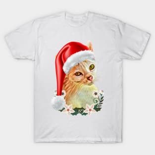 Cat with a hat / Christmas gifts, holiday day gifts T-Shirt